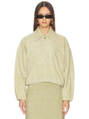 SRG Elenore Suede Jacket in Butter Beige